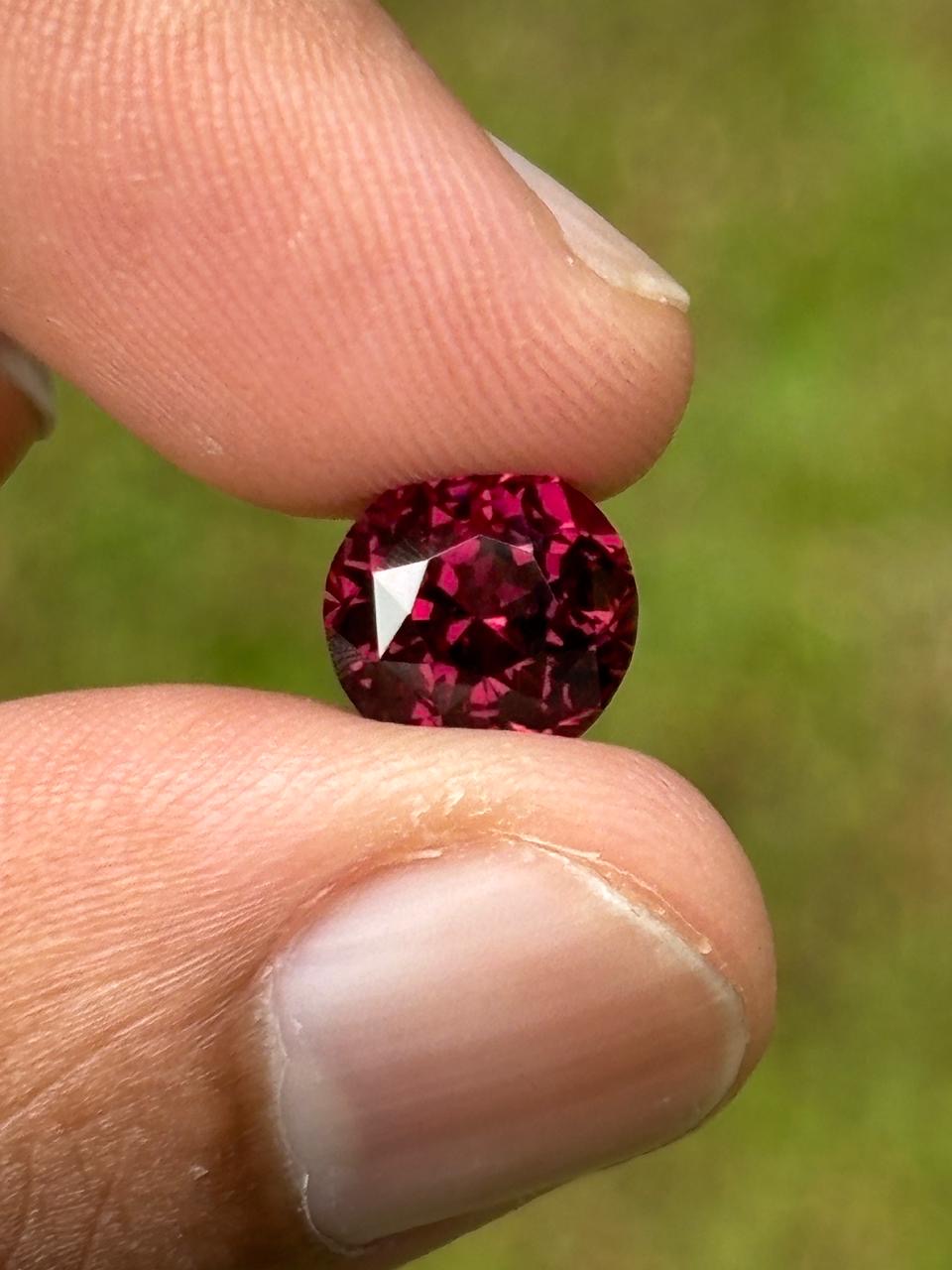 Natural rose garnet
