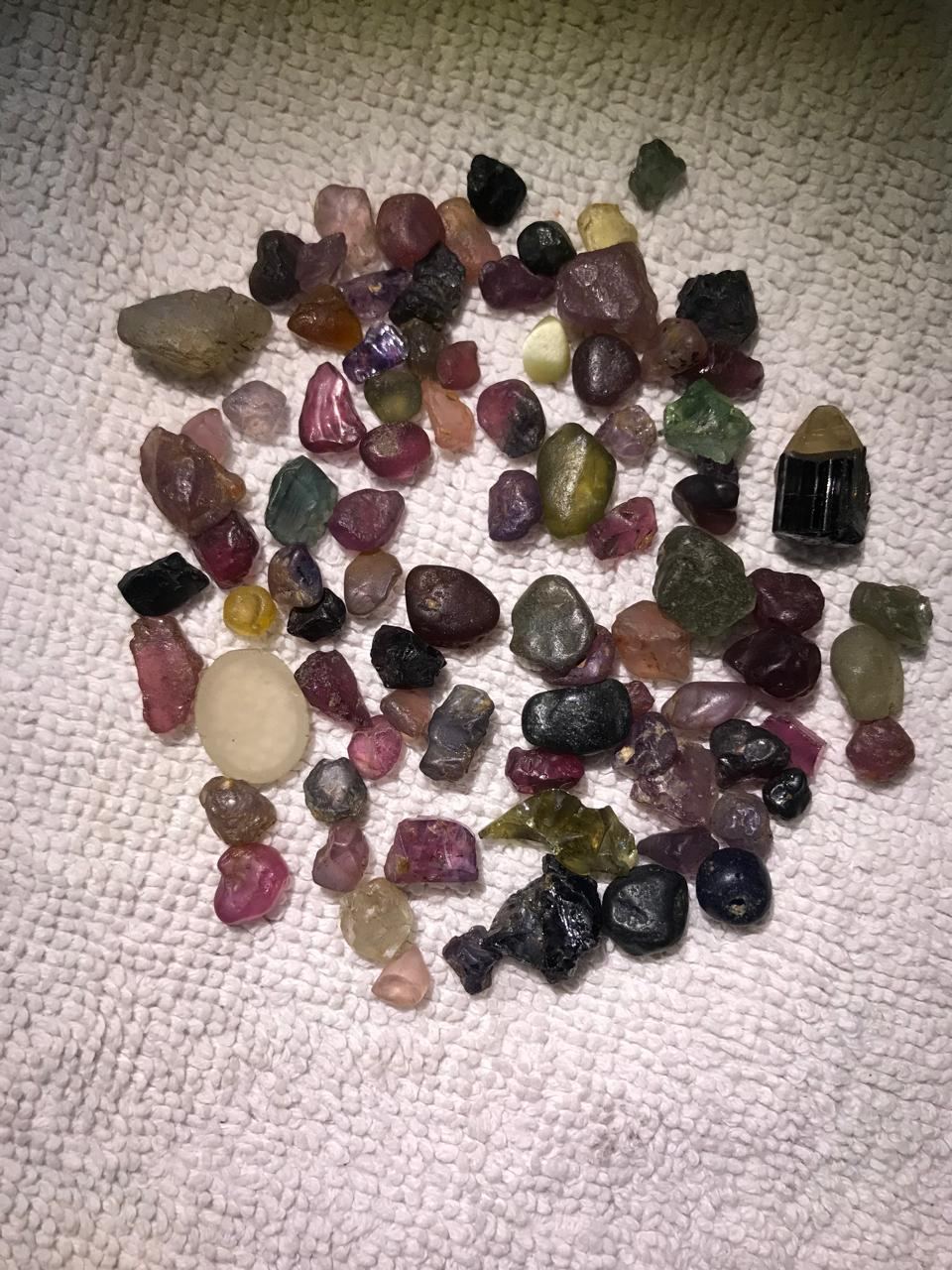 Mixed Gem Rough Parcel — Spinel, Garnet & Tourmaline