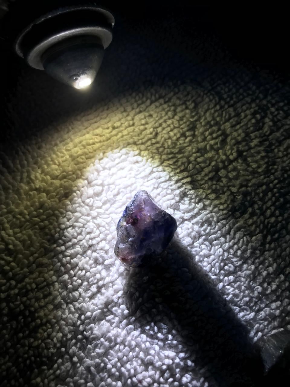 Blue Sapphire — Violet Sapphire Rough, Unheated